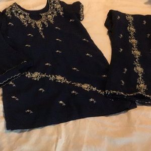 Kurta with pants & scarf